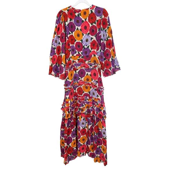 La DoubleJ Jeanne Maxi Dress Zinnie Creponne Floral Print Gown Tuckernuck XL - Picture 8 of 15